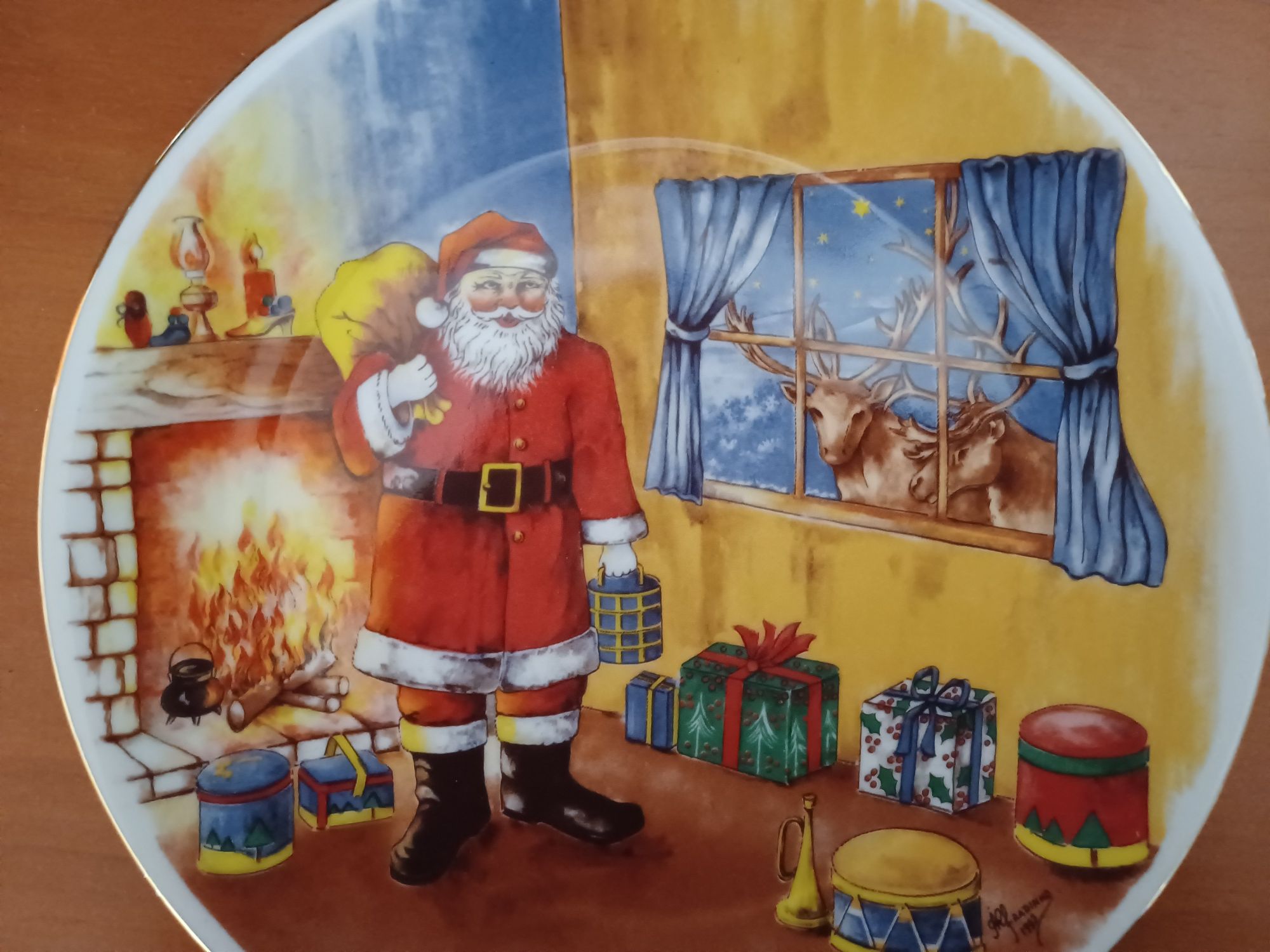 Prato de Natal n° 7 de 1993 da SPAL Porcelanas - Série limitada