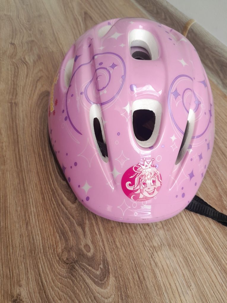 Kask  rowerowy rolki decathlon princess 52-56cm