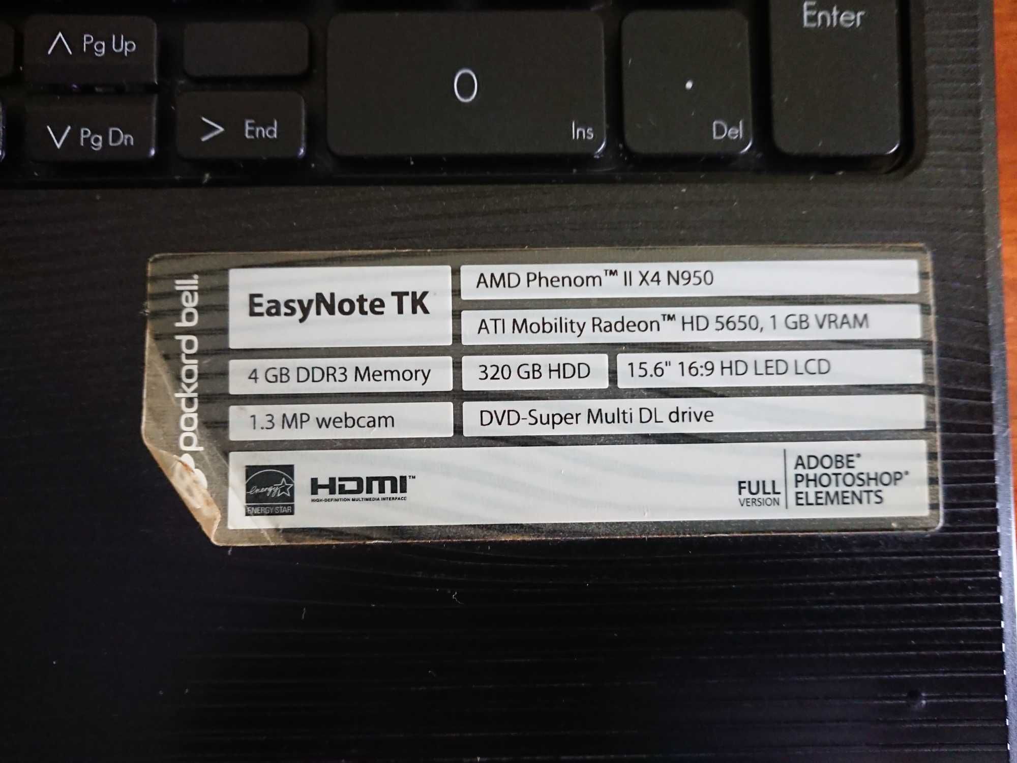 Ноутбук Packard Bell EasyNote TK81(SB-001RU) восстановление или детали
