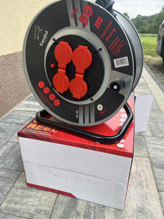 Przedluzacz na bebnie 3x2.5 50m