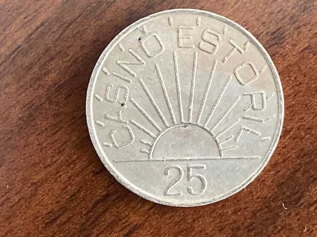 Ficha 25 escudos (25$00) do Casino Estoril