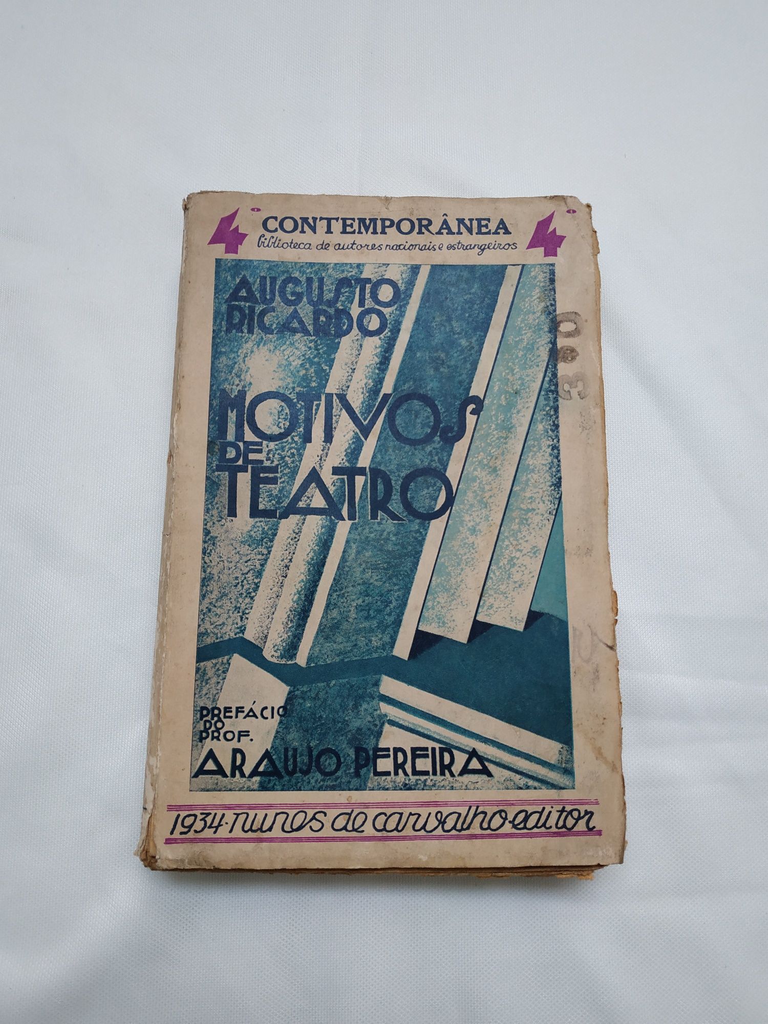 Livro Motivos de Teatro de 1934 (1° Edição)
