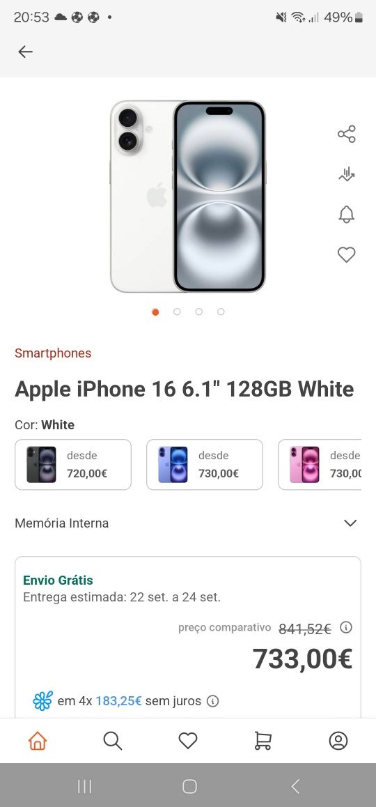 Iphone 16 128GB Black