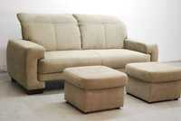 OHI Sofa 3 osobowa + 2 pufy nowoczesny design okazja, salon, poczekaln