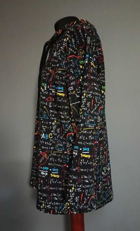 Bluza dresowa wzory matematyka czarna