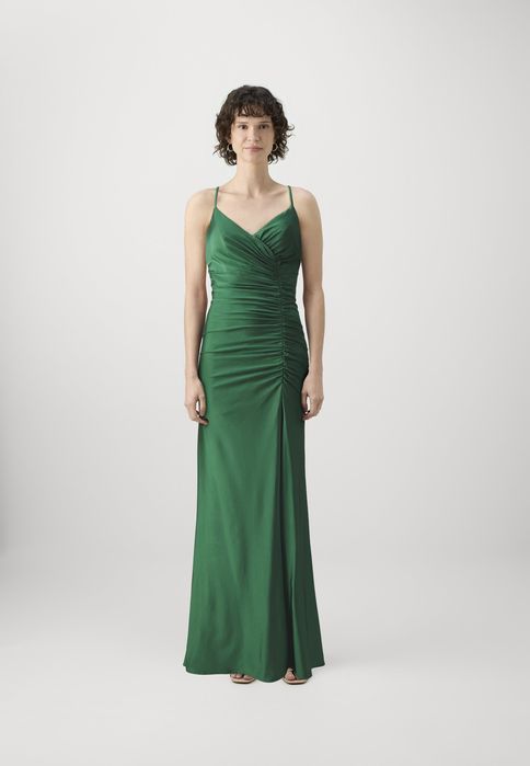 Sukienka  maxi marszczona z rozporkiem Mascara 38