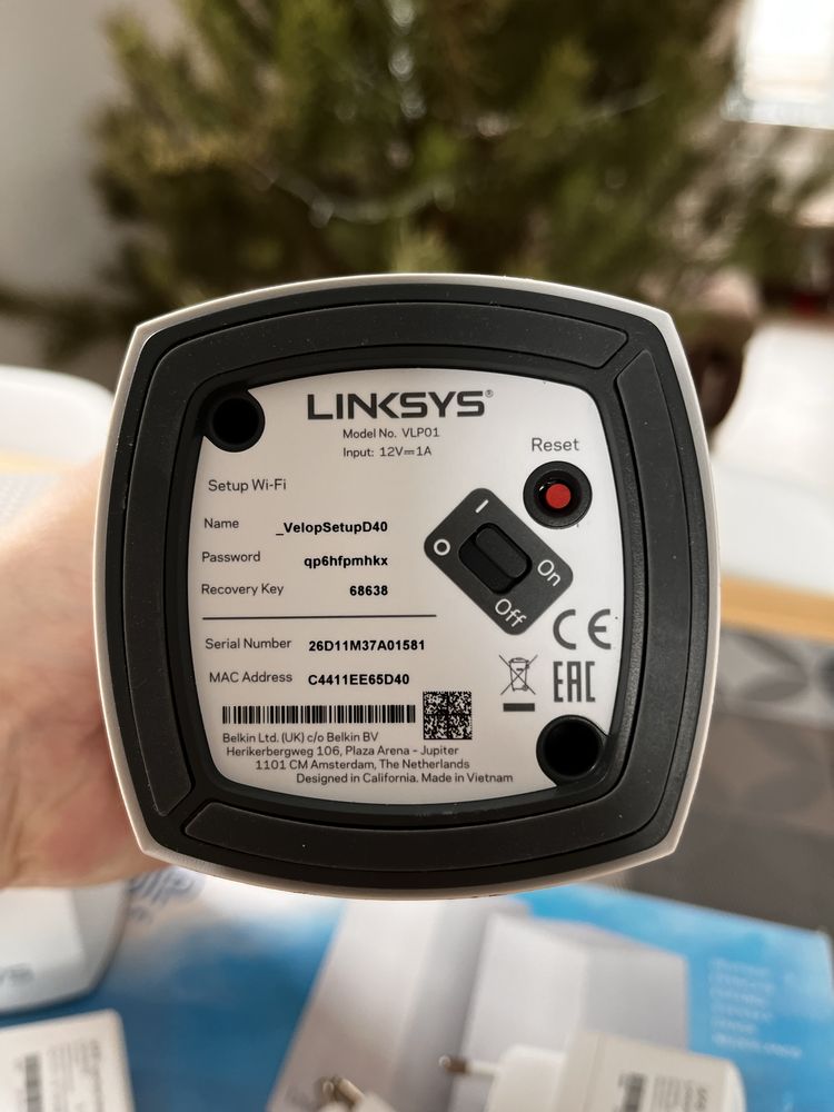 WiFi Роутер Linksys WHW0102/VLP0102 EU