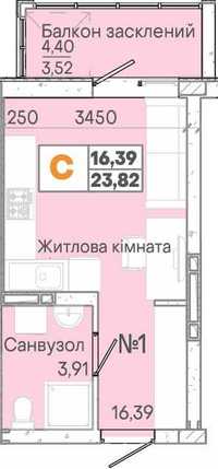 1к.квартира в ЖК "Акварель 7", 306729