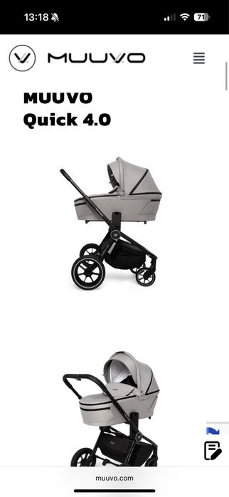 Wózek muuvo quick 4.0 steel grey