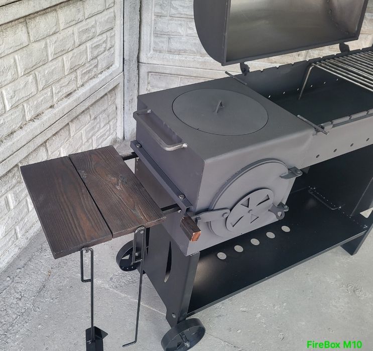 • 5мм / Усилення/ ВІД ЗАВОДА / Мангал Смокер Барбекю / З коптильнею