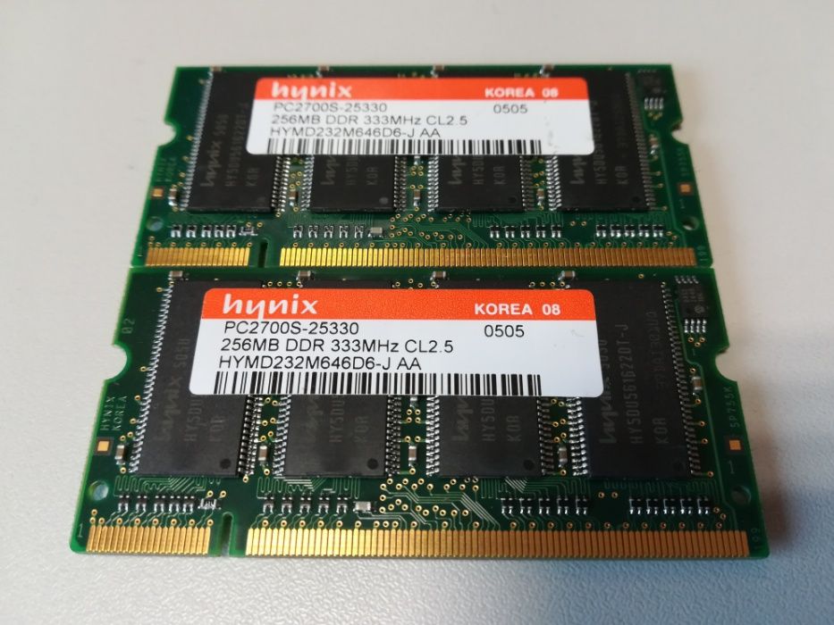 Memória Ram Laptop DDR 256-512MB