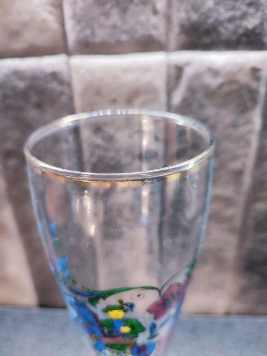 Kufel vintage ręcznie malowany