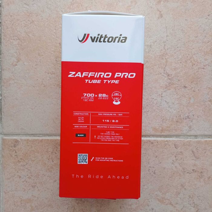 Pneu Vittoria Zaffiro Pro Graphene 2.0 28-622 Tube Estrada Dobrável