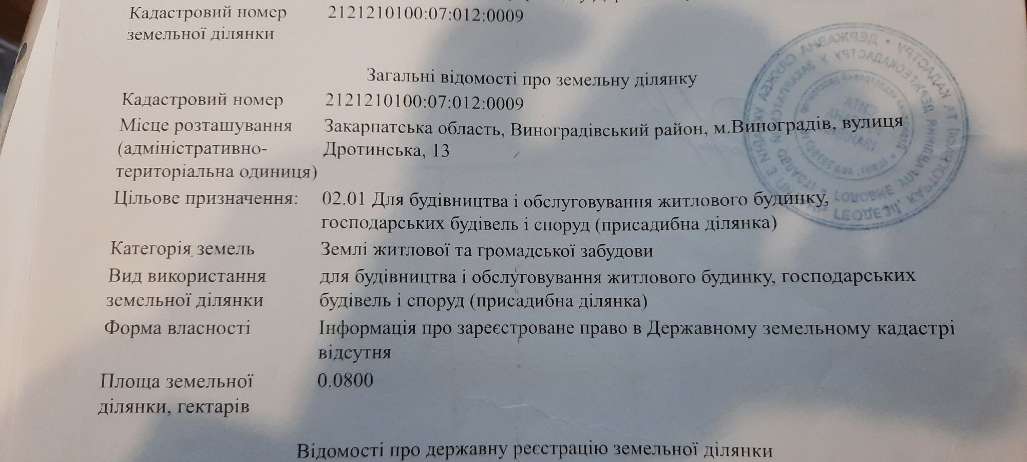 Земельна ділянка під будівництво