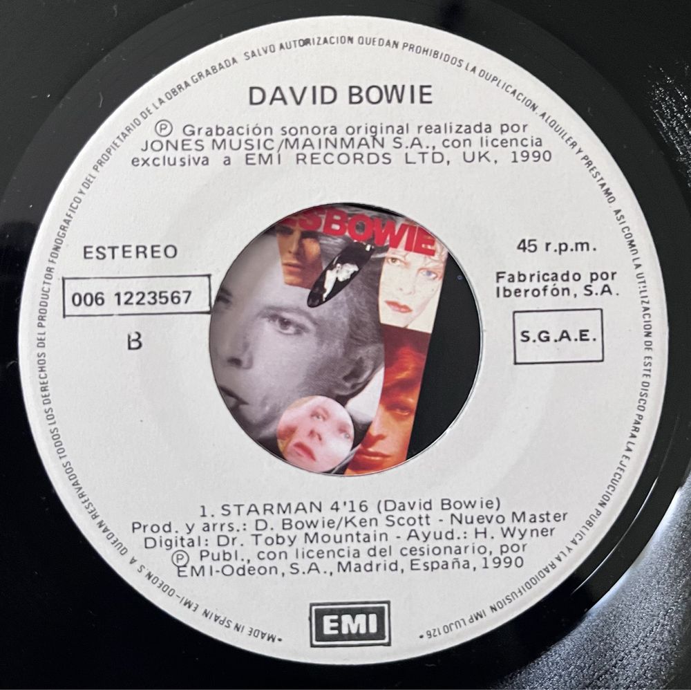 David Bowie - Ashes to Ashes 7/45 promocional