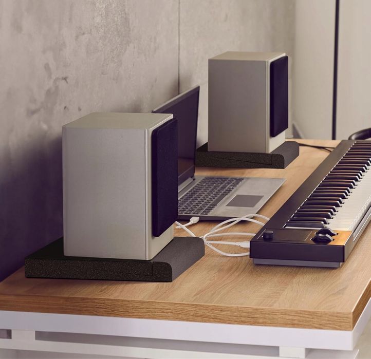 TONOR podkładki akustyczne 2 szt. pod głośniki, pianka czarna