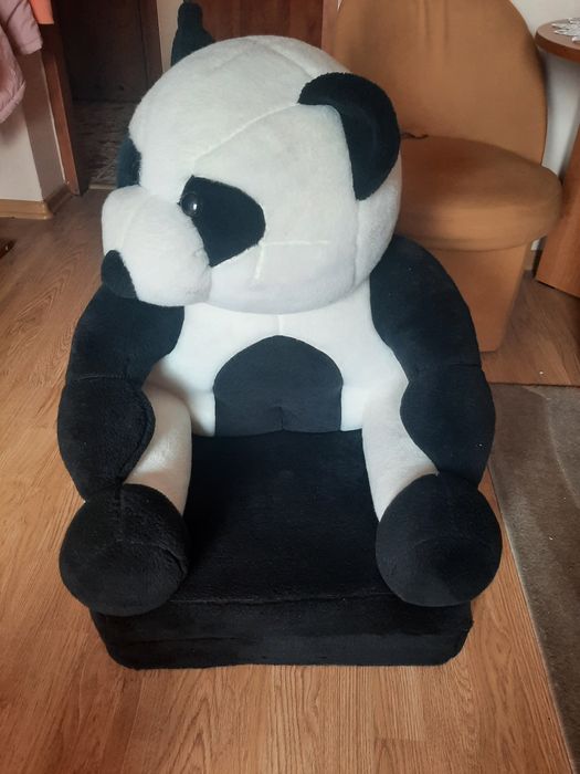Fotel dziecięcy rozkładany panda