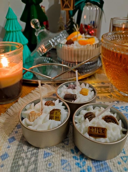 Zestaw 3 świeczek zapachowych w małych puszkach