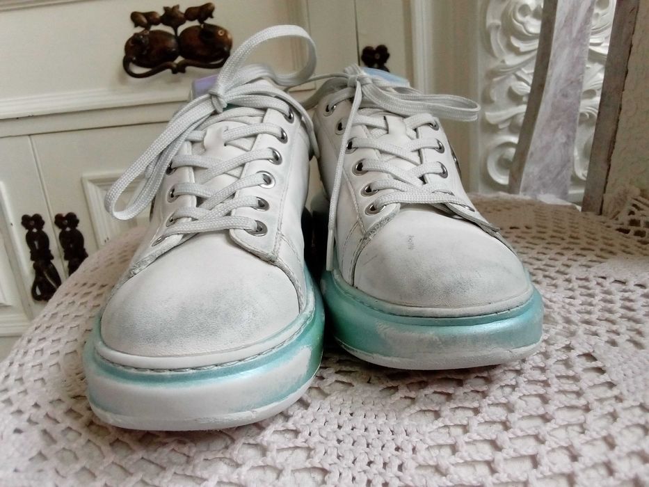 Karl Lagerfeld skórzane sneakersy buty damskie 37 sportowe adidasy