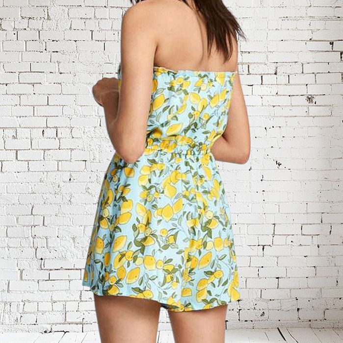 Kombinezon H&M 34 XS wzór w cytryny 100% wiskoza