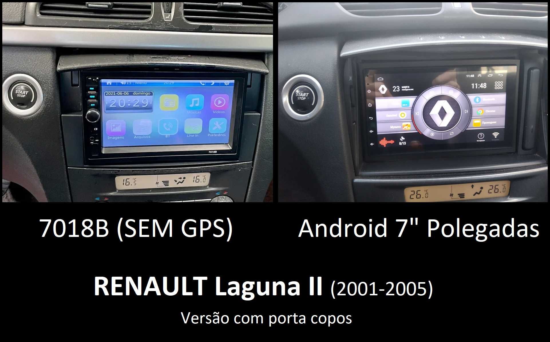 (NOVO) Rádio 2DIN • Renault Laguna 2 / II (2001 até 2008) • Android