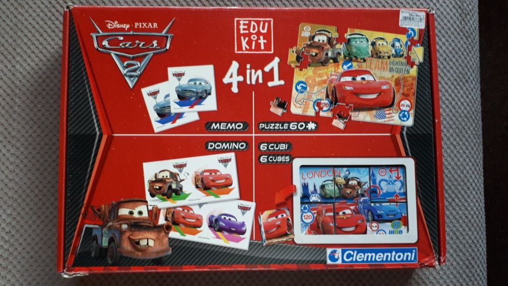 EduKit 4 gry w 1 pudełku CARS Clementoni