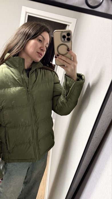 оверсайз ветровка zara оливковая