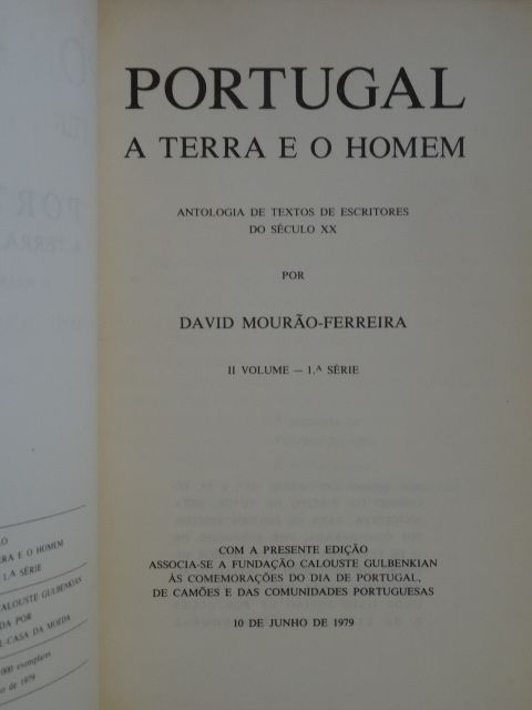 Portugal - A Terra e o Homem de David Mourão-Ferreira
