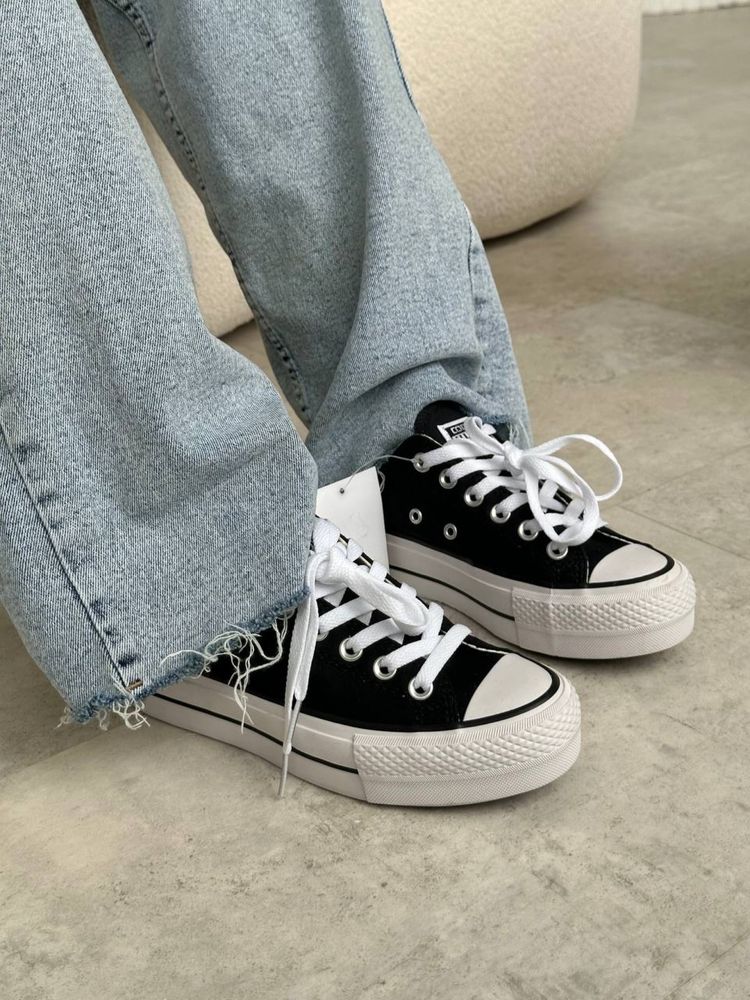 Converse All Star Platform Black White