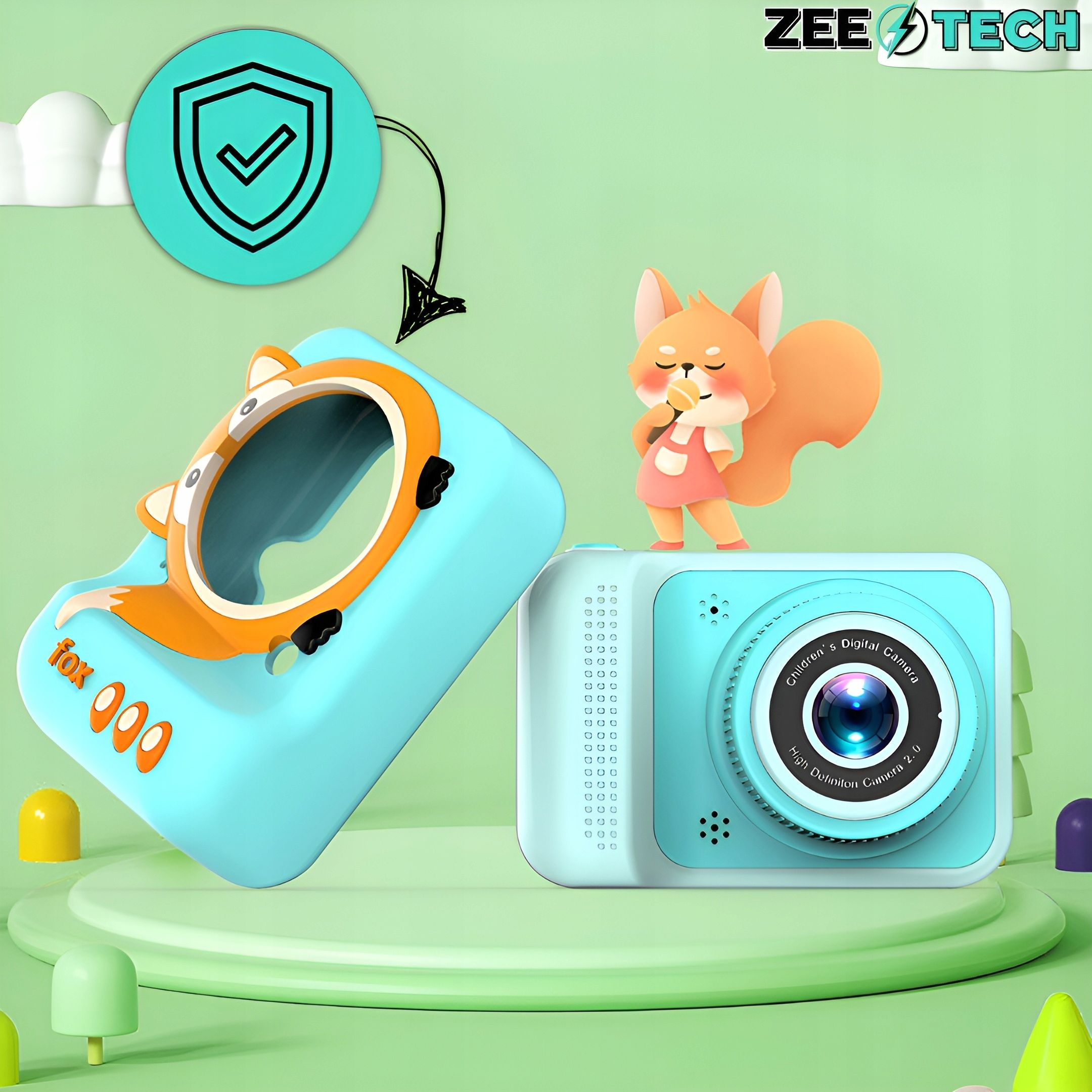 Aparat Cyfrowy Fotograficzny Dla Dzieci 40Mpx Kamera Gry + Karta 32Gb