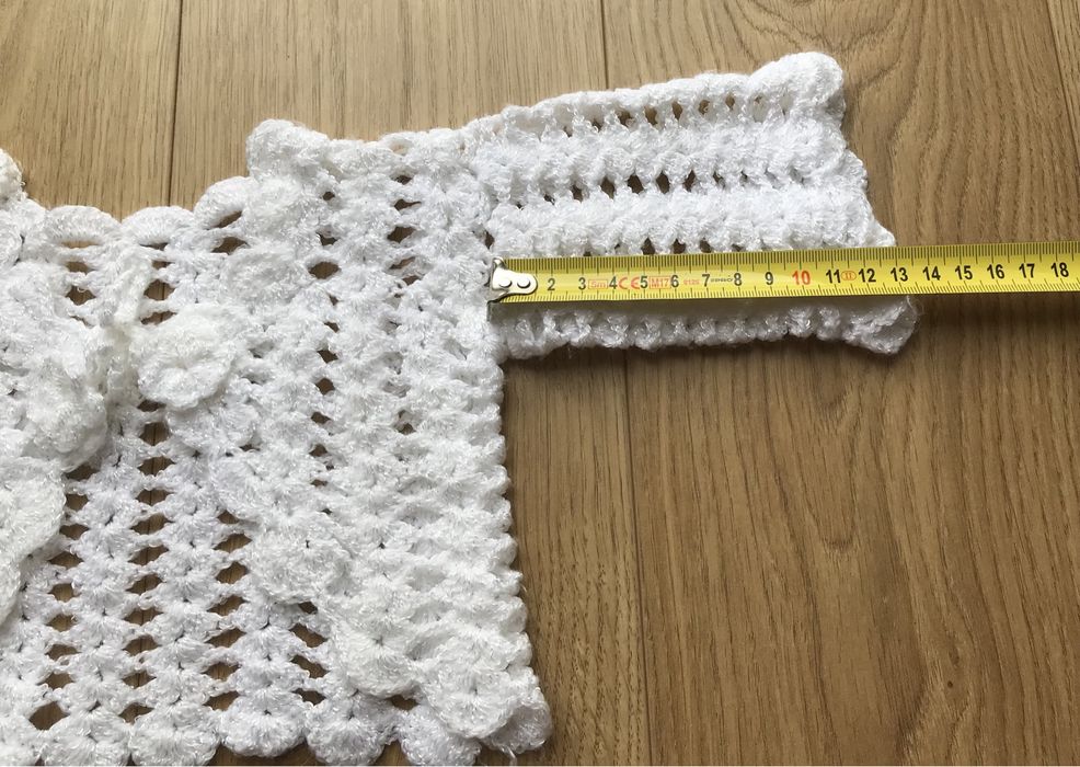 Bolerko chrzest robione na szydełku nowe rozmiar 74/80