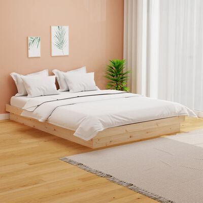 Cama casal de pinho macico 120x200