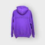 Oryginalna Bluza Balenciaga Hoodie Fioletowa Back Logo