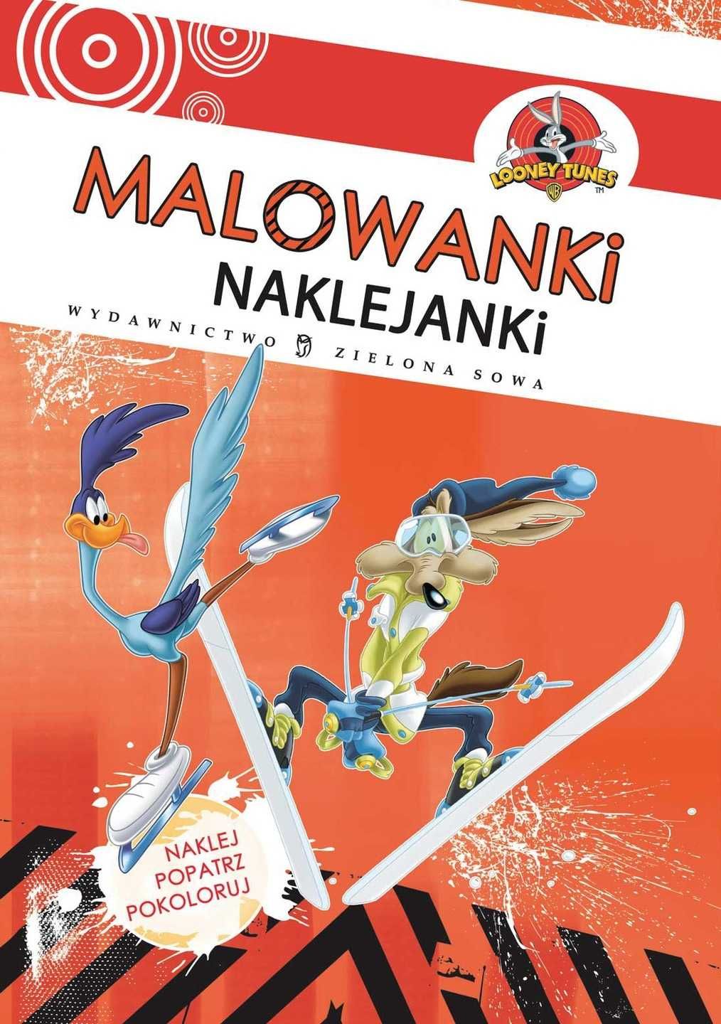 Malowanki Naklejanki Struś Pędziwiatr, Kojot Kolorowanka z naklejkami