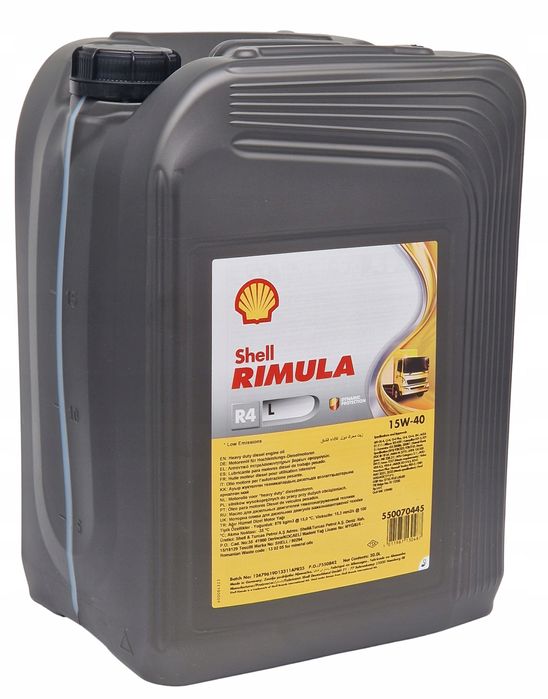 Shell Rimula R4L 15W40 Dpf Ad-Blue CJ-4 CK-4 20L
