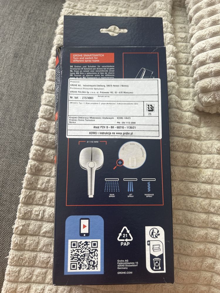 Grohe Tempesta Cube słuchawka prysznicowa