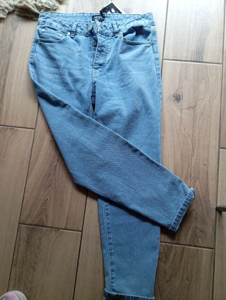 Nowe niebieskie spodnie unisex