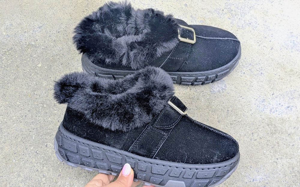 Уги  на платформі  лофери утеплені  чорні на платформі 36,37,39,40