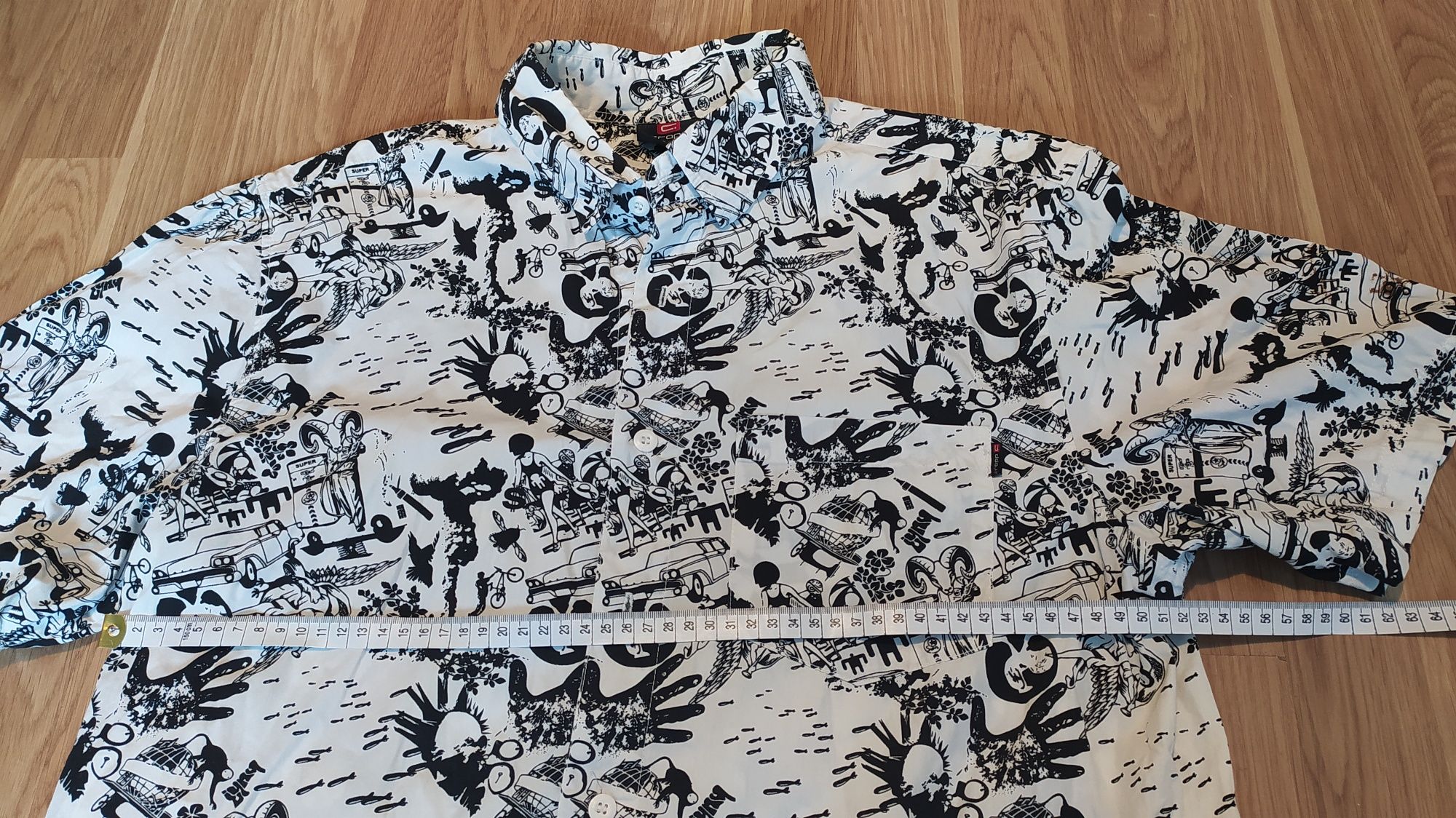 Koszula męska, komiks, oryginalne rysunki, Cropp, rozmiar L