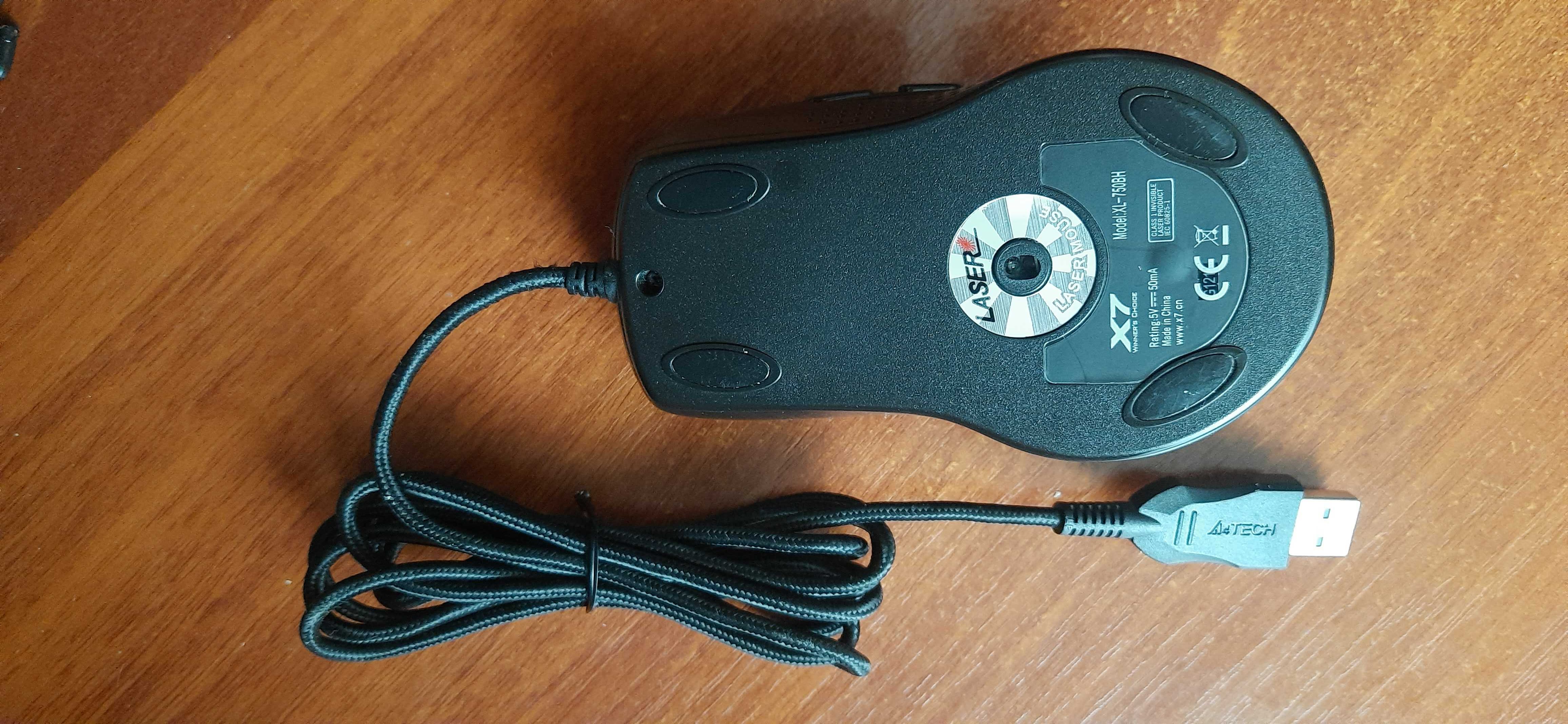 Миша A4Tech XL-750BH X7 USB Black