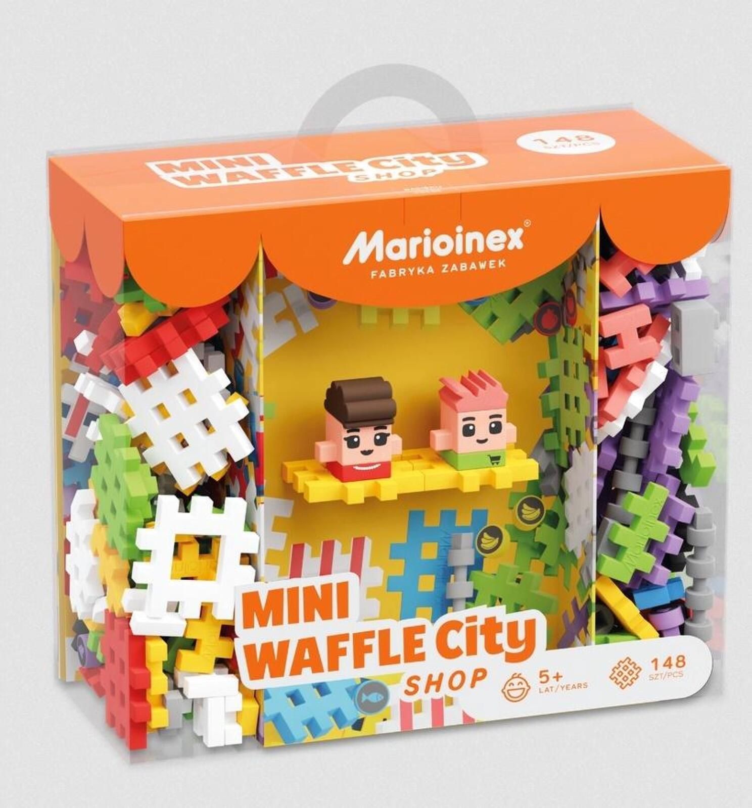Klocki Mini Waffle 148 elementów Sklep pudełko,