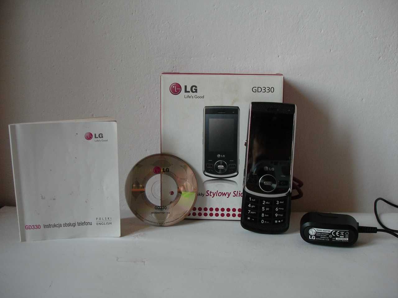 LG GD330 - Slider - Rozsuwany - Bez sim-locka - Menu PL - Zestaw