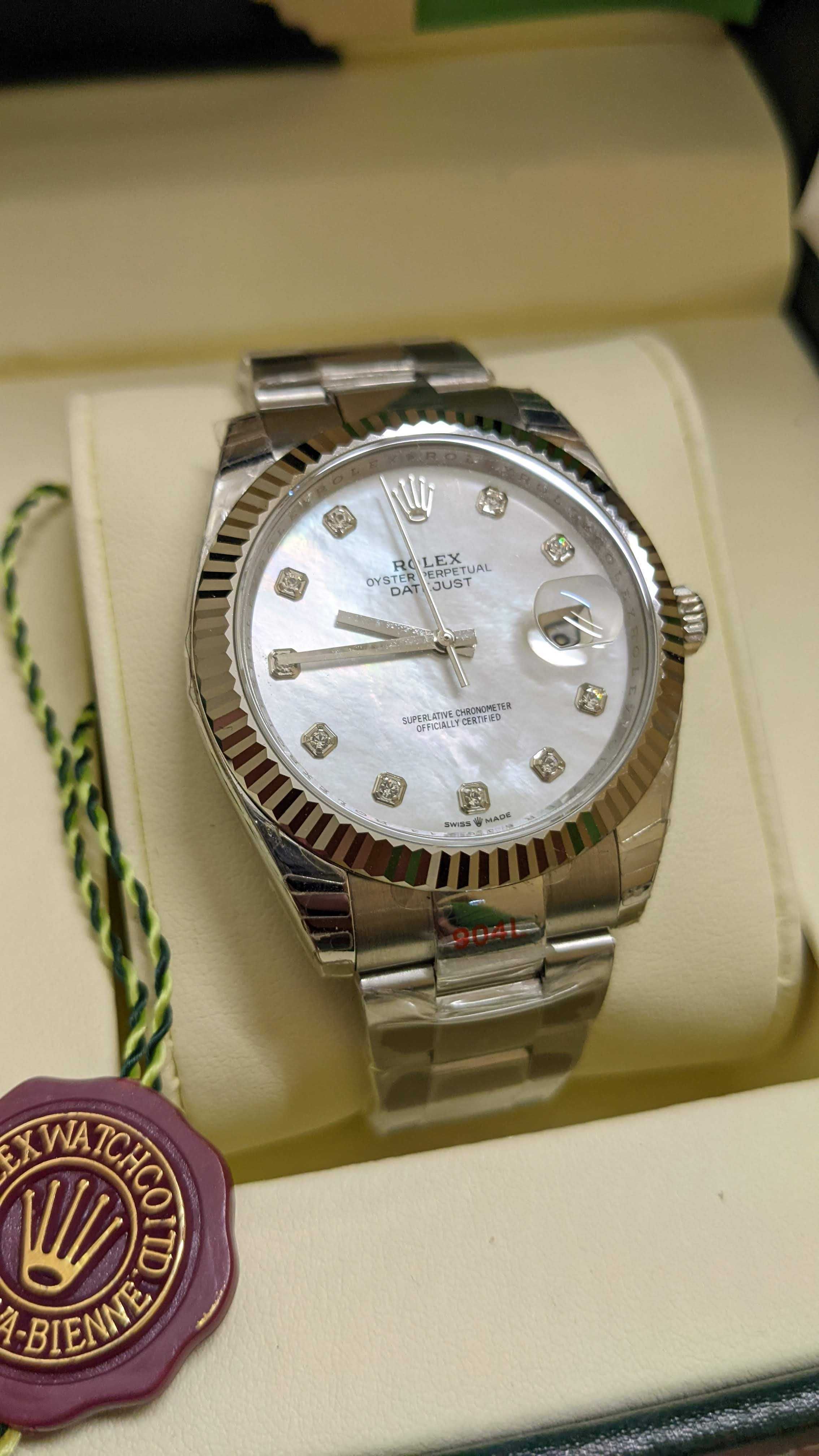 Rolex Datejust 41mm White Oyster 904L Cal.3235 Ref.126334 в наявності