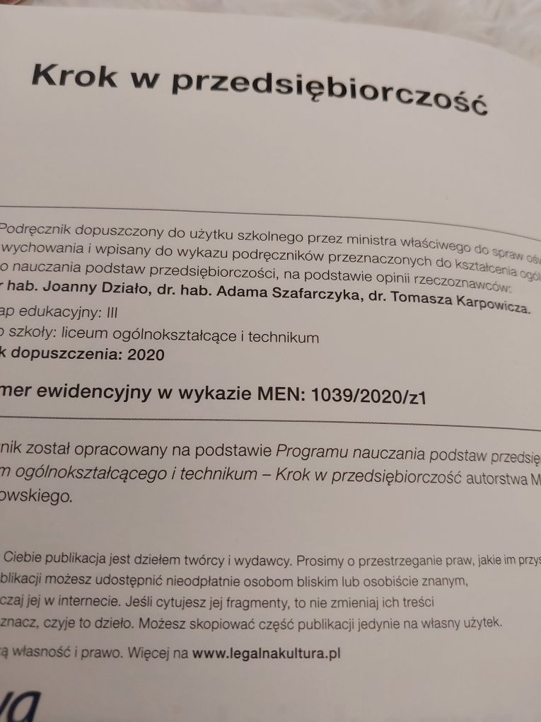 Krok w przedsiębiorczość. Podręcznik