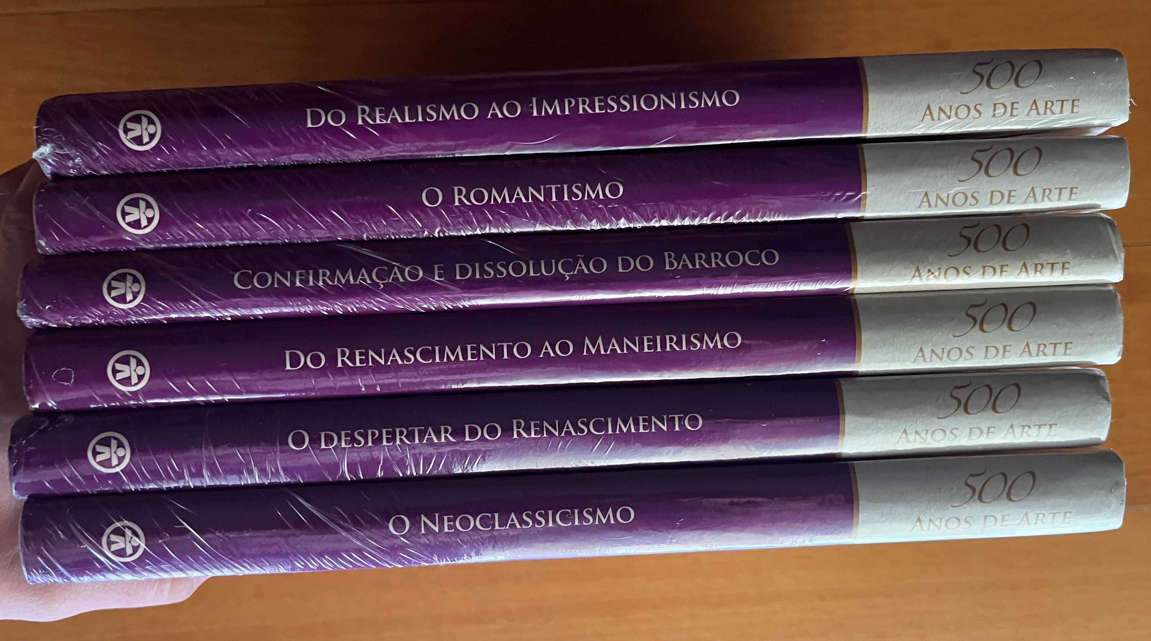Coleção nova/selada de 6 Enciclopédias "500 Anos de Arte"