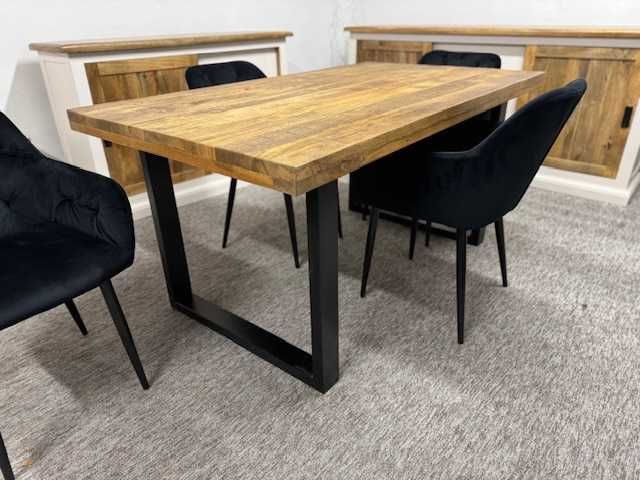 Wyjatkowy stół podstawa U drzewo mango styl LOFT Nowy F-Vat