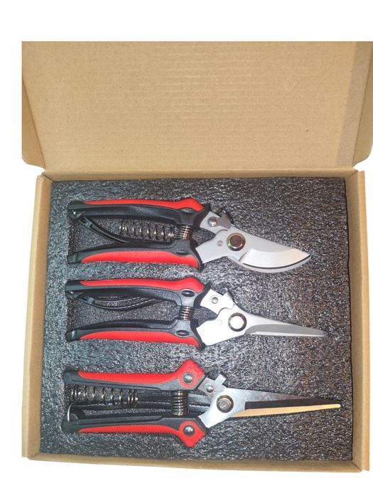 Nożyce ogrodowe sekator do cięcia gałęzi krzewów zestaw 3szt