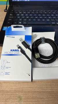 kabel micro usb 150cm nylonowy oplot moc ładowania 15w