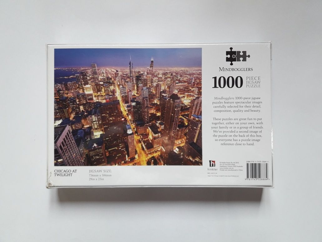 Nowe Zafoliowane Puzzle 1000 Piece Jigsaw Chicago Hinkler Mindbogglers