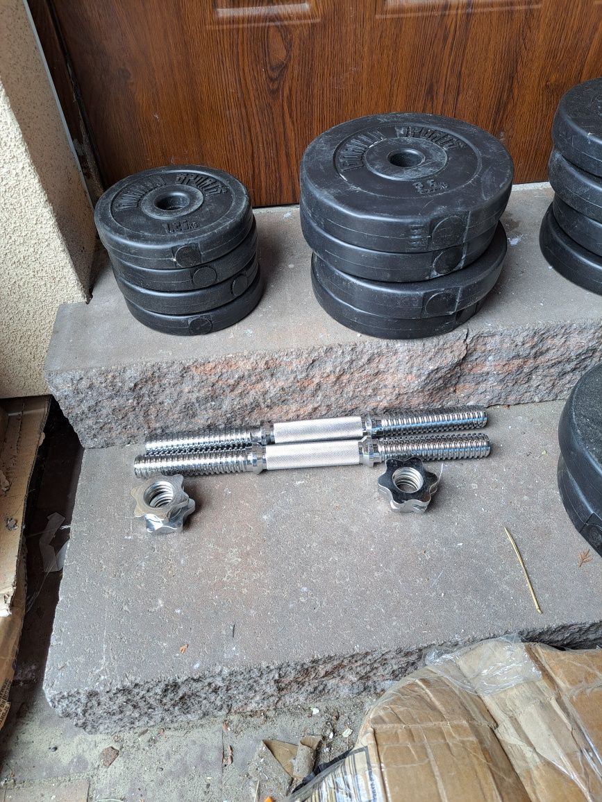 Zestaw 2x 10 kg Hantle winylowe regulowane